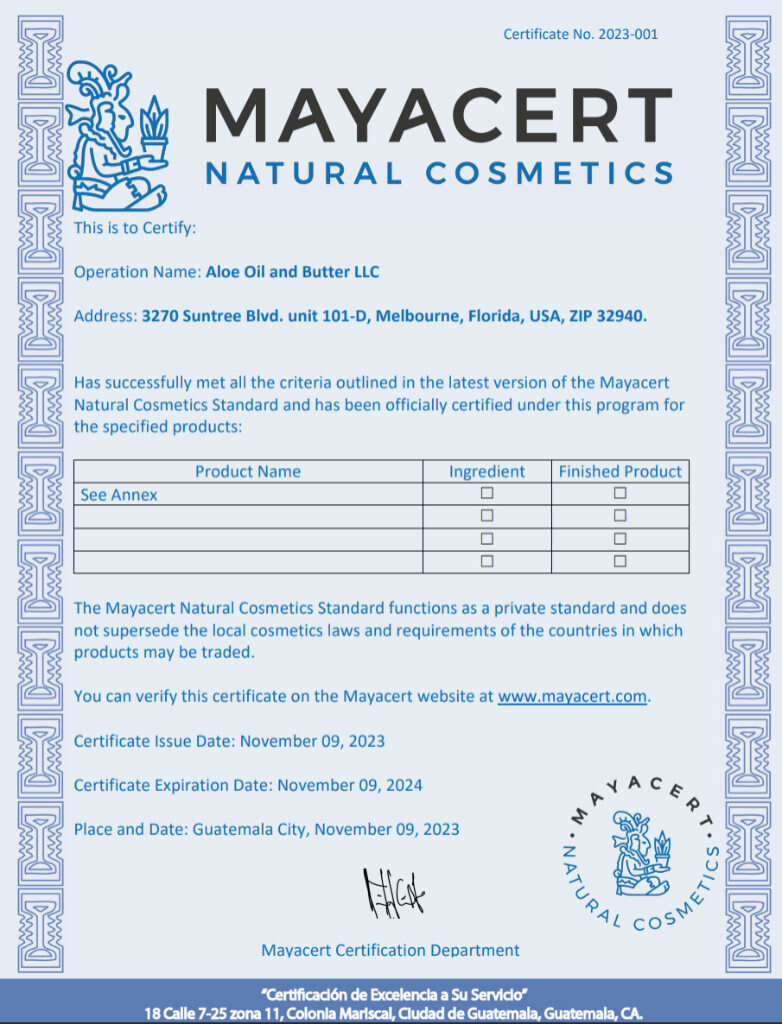 MAYACERT Certification