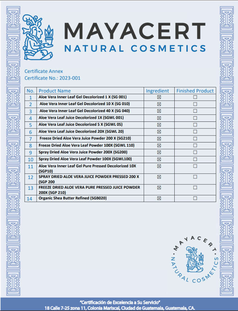 MAYACERT Certification